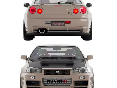 Nissan GTR Skyline custom Low-poly 3D model