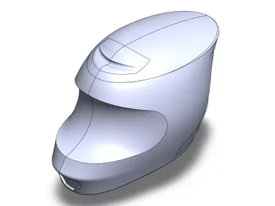 Motorcycle Helmet 3D print model