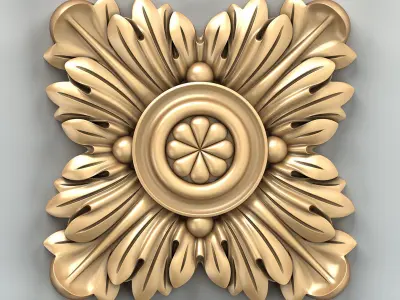 Square rosette 024 3D model