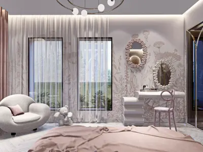 Interior modern children room  3D model