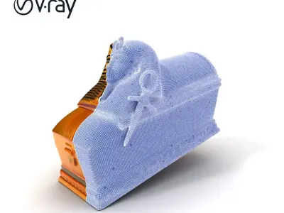 Ancient Egyptian Sarcophagus Model Pack Low-poly 3D model