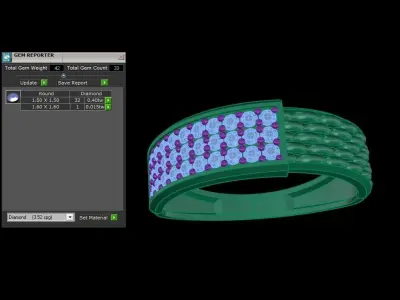 Mens gemstone diamond men Ring with details images 34 3D print model