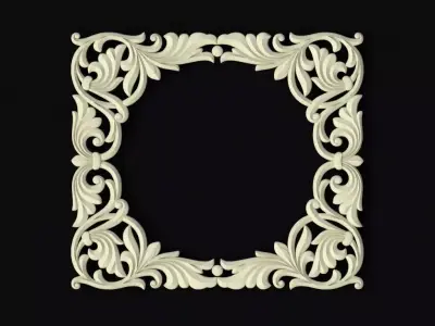 Central decor ornament for furniture 3D model 499
