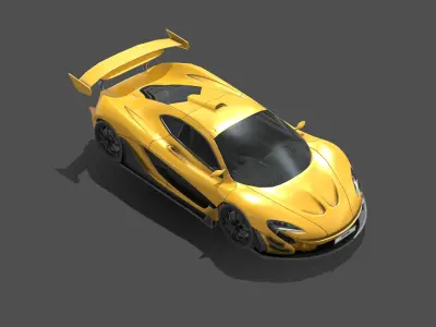McLaren P1 2016 Low-poly 3D model