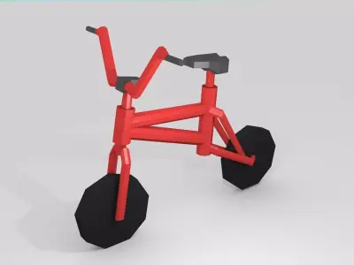 Bike Low Poly bicycle Free low-poly 3D model