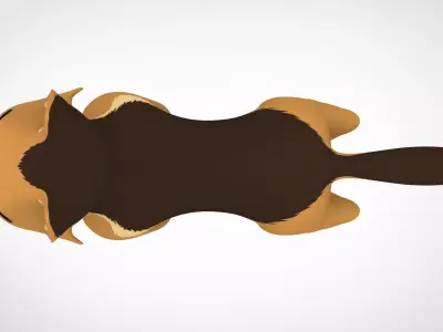 German Shepherd  Low-poly 3D model