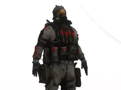 Special Forces Operator  Elite Military 3D Model Low-poly 3D model