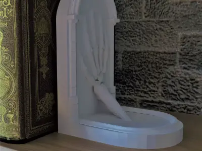 Skeleton hand bookend 3D print model