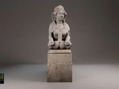 Sphinx - 3D Scan Low-poly 3D model