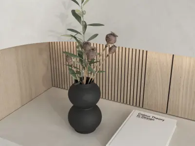 TV wall set 30 3D model