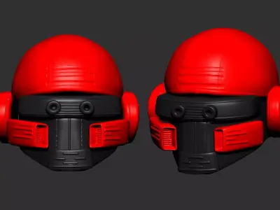 helmet high poly sculpt 3d printable  3D model 60