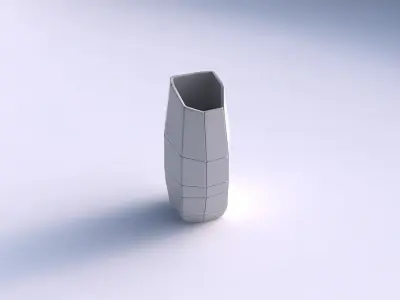 Vase arc rectangle with large plates 3D print model