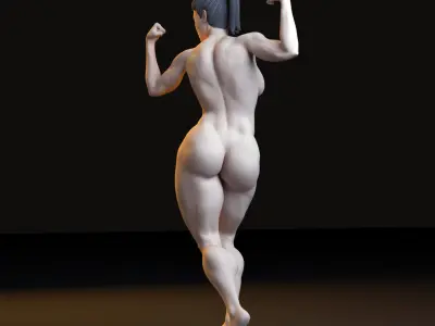 Fitness Girl - Body Art 3D print model