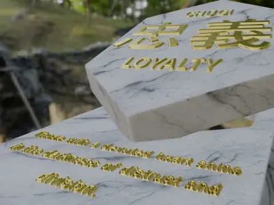 Motivational tablet with message about loylaty 3D print model