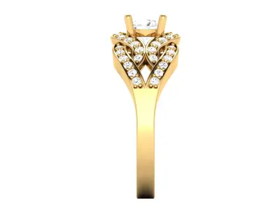 Latest Diamond Womens Ring Design 3D print model