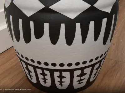 KARIBU DECORATIVE VASE - 4k Textures 3D model