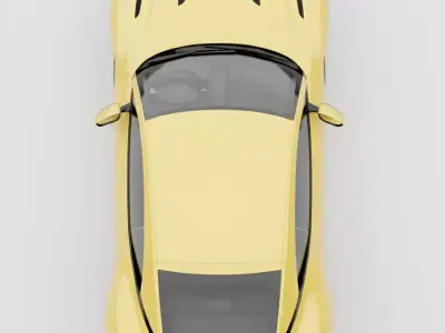 Luxury GT Coupe Low-poly 3D model