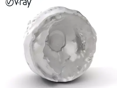 Cracked Stone Bowl Model Pack Low-poly 3D model