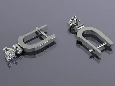 Jewelry Earrings Gold NH-055 3D print model