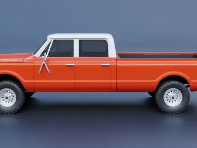 Chevrolet K10 Crew Cab 1970 3D print model
