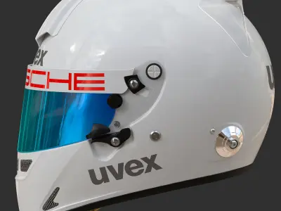 Helmet UVEX FP5 white 3D model