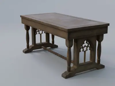 Table 2 church Low-poly 3D model