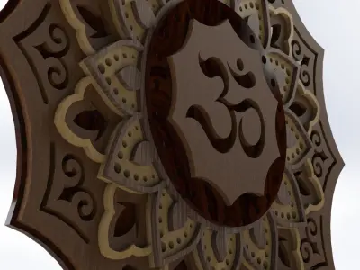 6 LAYER MANDALA DECORATION CNC AND LASER CUT 3D print model 2 3D print model