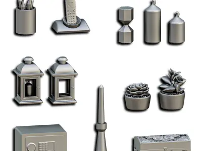 House Accessories Diorama Pack 3D print model