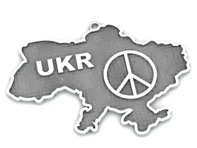 Ukraine Peace Charm Free 3D print model