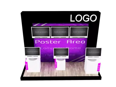 Booth Exhibition Stand a432 3D model