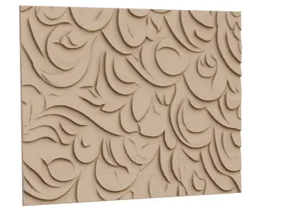 decor set wall panel wall relief mural CNC 61 3D model