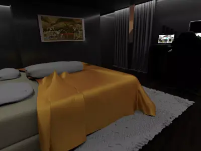 The Simple Room of an Animator Free low-poly 3D model