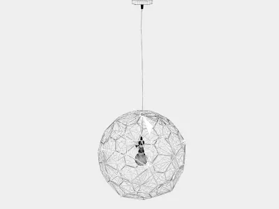 Modern metal copper pendant lamp 3D model