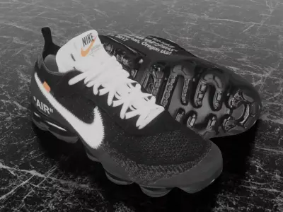 NIKE VAPOR MAX X OFF-WHITE OW THE TEN 3D SHOES Low-poly 3D model