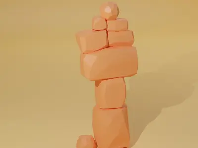 Stylized Rocks Low-poly Free low-poly 3D model