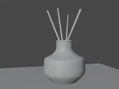 Reed Diffuser - Glass bottle with wooden sticks Free 3D model