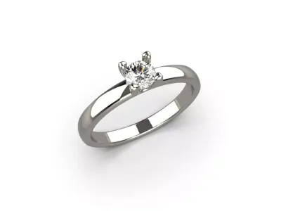 Engagement ring 3D print model 11