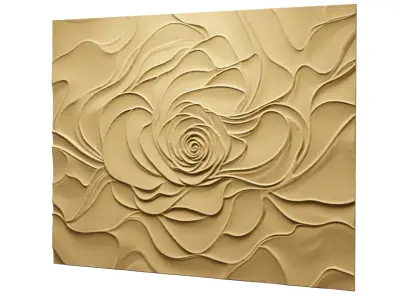 modern panel wall decor set relief stl mural CNC 190 3D model