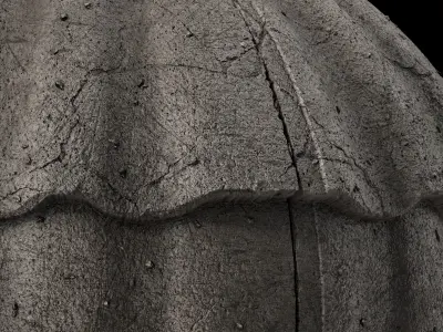 Roof Tile Materials 65- Concrete Roofing by Sbsar Seamless Pbr Texture