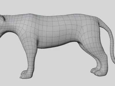 3D Black Panther Low-poly 3D model