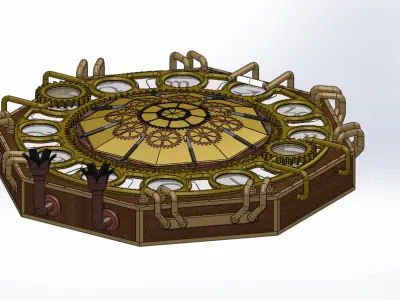 Steampunk Compass Puzzle Box Free 3D model