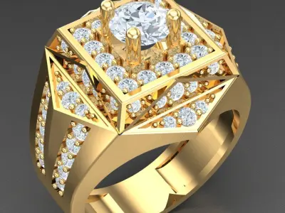 Luxury Men Rings Designs 5MR019 3D print model