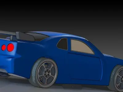 Nissan Skyline R34 Free 3D print model