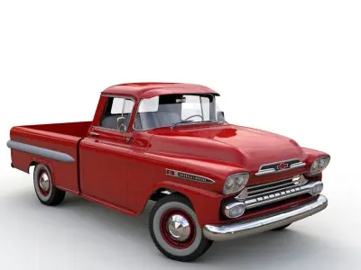 CHEVY 3100 APACHE PICKUP TRUCK  FLEETSIDE 1958 3D model