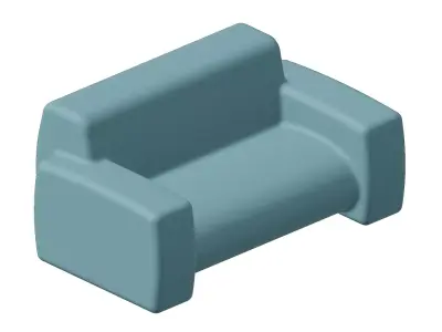 Plastic Marvelous Sofa Toy 3D model