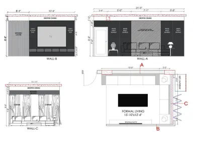 Modern Living and Dining Room 3D Model  3ds Max  VRay Ready File 3D model