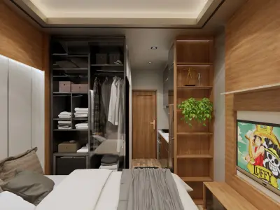 Interior Bedroom Apartement 3D model
