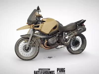PUBG Motorcycle  3d model 3D model