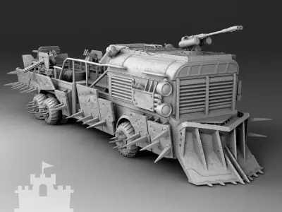 Cabriolet bus 3D print model