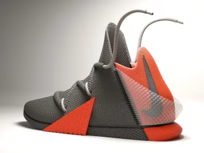 Nike Shoe - Orange 3D model